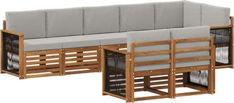 vidaXL Conjunto De Sof&aacute;s De Exterior 7 Uds. Vidaxl
