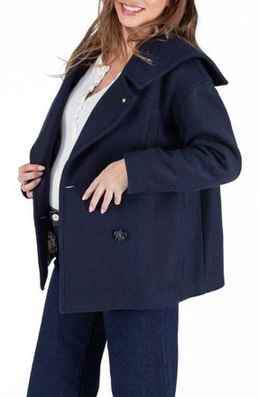 Cache Coeur Malo pregnancy pea coat in Navy at Nordstrom, Size Small