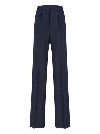 Max Mara high-waisted trousers - women - Wool - 38 - Blue