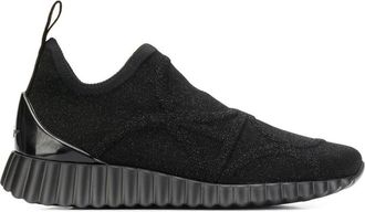 Ferragamo Salvatore Ferragamo Wavy Sole Low-top Sneakers In Black, Brand Size 5