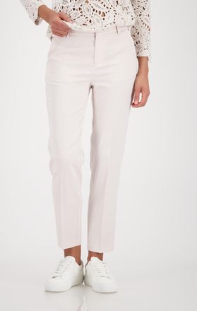 Monari B&uuml;gelfaltenhose MONARI Hose Satin70cm, Damen, Gr. 36, N-Gr, beige, Web, Obermaterial: 97% Polyester, 3% Elasthan, unifarben, regular fit 7/8-L&auml;nge, Ho