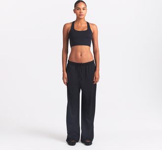 Nike Womens SKIMS Airy Wide-Leg Pants in Black | PTPNT9505W-OBD