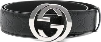 Gucci G Buckle Leather Belt