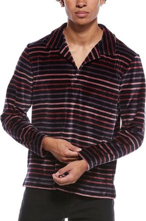 Todd Snyder Todd Snyder Velour Stripe Polo Shirt