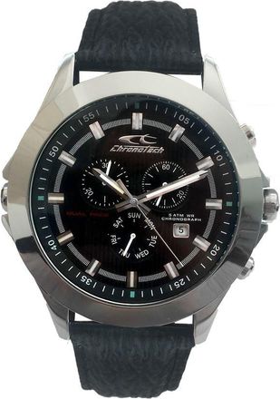 Chronotech Leather Mens Watch