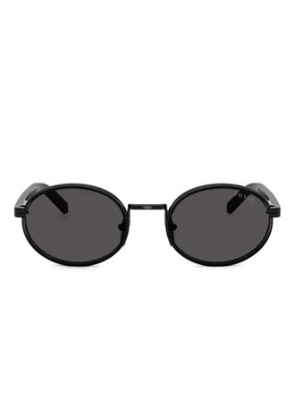 Prada logo-engraved sunglasses - Black