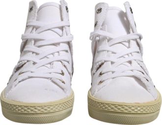 Maison Margiela White Lace Up Mid Top Women Sneakers Womens Shoes