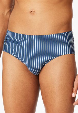 Schiesser Badeslip SCHIESSER Aqua, Herren, Gr. 10, N-Gr, 800, blau, Single Jersey, Obermaterial: 78% Polyamid, 14% Elasthan, 8% Polyester, Badehosen Badeslip, m