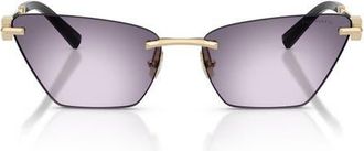 Tiffany & Co. 61mm Gradient Butterfly Sunglasses in Gold/violet Radial Violet at Nordstrom