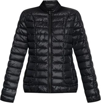 Diesel Gewatteerde jas W-Pilot-Fem - Dames - Winterjassen - Zwart - M - Leer - Jassen