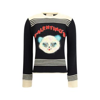 Valentino Multicolor Fleece Wool Womens Sweatshirt
