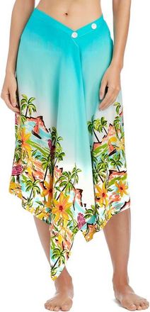 Bleu Rod Beattie Tropical Print Button Pareo in Cool at Nordstrom