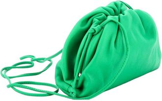 Bottega Veneta Green Sheep Leather The Pouch Mini (Authentic Pre-Loved)