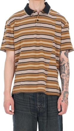 Isabel Marant Safko Multi-Striped Knit Cotton Polo Shirt