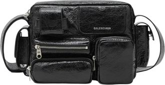 Balenciaga Tassen, Heren, Zwart, ONE Size, Katoen, Superbusy Camera Bag