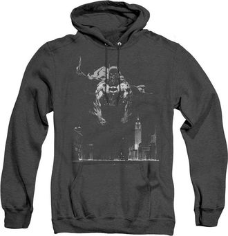 Gildan Batman Dirty City Adult Heather Hoodie / Hooded Sweatshirt