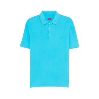 Isaia Polo Shirts, male, Blue, Size: 3XL Sweater