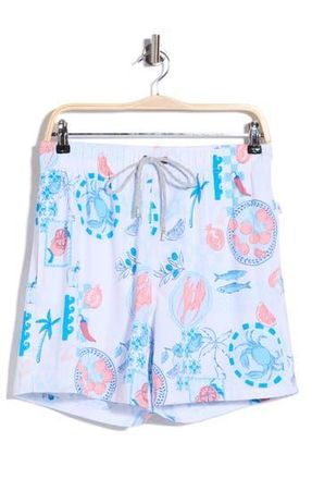 Vintage Summer Swimwear Volley Swim Shorts in White at Nordstrom Rack, Size Xx-Large