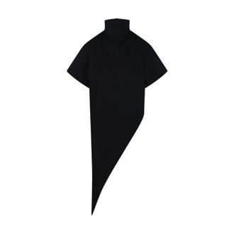 Alaia Triangle Cotton Jersey T-shirt - female - Ala&iuml;a - T-Shirts - Black - M - Tops