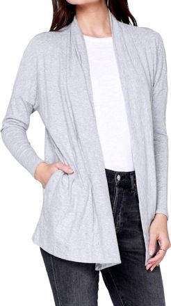 bobi Open Cardigan In Heather Grey