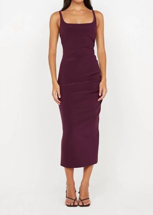 Bec&bridge Karina Tuck Midi Dress In Plum