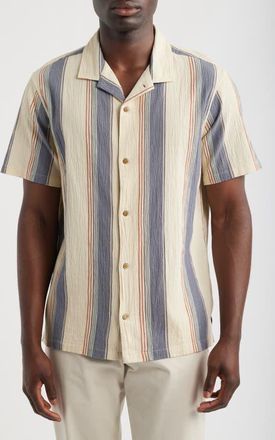 Roark Gonzo Organic Cotton Camp Shirt in Ivory at Nordstrom, Size Xx-Large