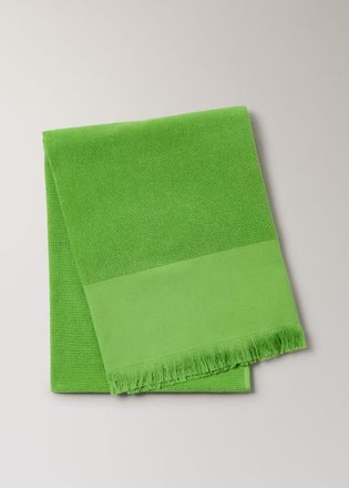 Mango Telo mare tinta unita overdyed frange verde mela - Home - 100x180cm - MANGO HOME