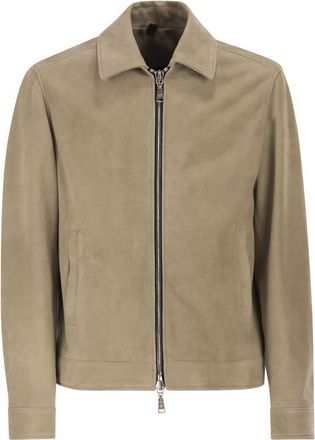 Tagliatore Mens Jaxon - Lambskin Jacket - Sage Green Leather - Size EU 50 (Mens)