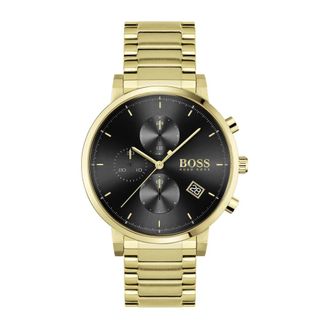 HUGO BOSS Integrity Chronograph - unisex - Accessoires - Geel - Maat: ONE Size