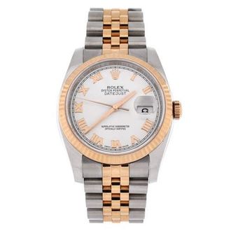 Rolex Oyster Perpetual Datejust Automatic Watch Stainless Steel and Rose Gold 36 in Metallic Gold at Nordstrom