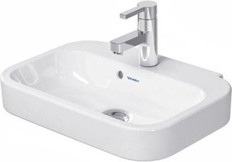 Duravit Duravit - Lavabo con enjuague manual 50cm Happy D.2 con rebosadero