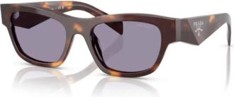 Prada Stijlvolle Zwarte Zonnebril - unisex - Zonnebrillen - Bruin - 54 MM - Accessoires