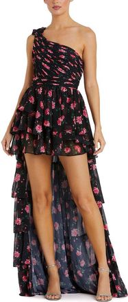 Mac Duggal Ruffled High-Low Dress