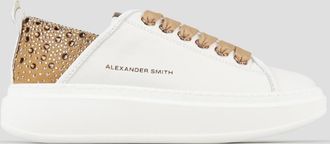 Alexander Smith Wembley Woman in white leather and brown back with rhinestones