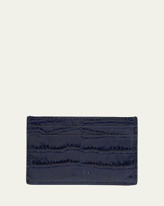 Tom Ford Mens Exotic Line Croc-Effect Card Holder