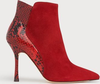 L.k. Bennett Womens Aliyah Ankle Boots, Dark Red - Size UK 7