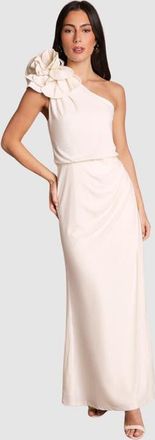 Coast One Shoulder Jersey Maxi Dress in Ivory at Nordstrom, Size 14