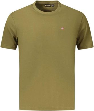 Napapijri Cotton Crew Neck T-Shirt - Heren - T-shirts - Groen - 2XL - Katoen - Tops