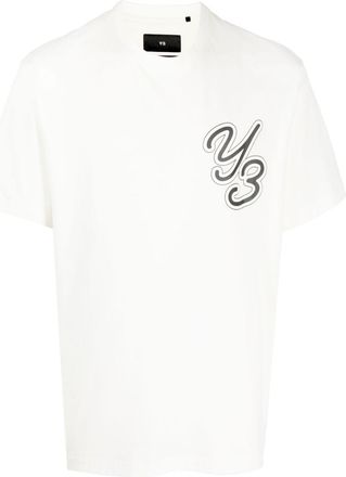 Yohji Yamamoto logo-patch T-shirt - unisex - Cotton - M - White