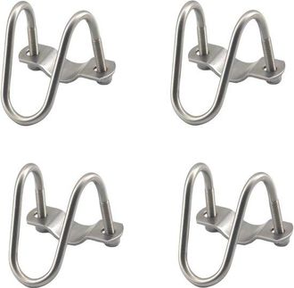 No Brand Abrazadera Para Tuber&iacute;as En Forma De U - Tornillo De Doble Soporte - Sujeci&oacute;n De Tuber&iacute;as - Acero Inoxidable - 6 Mm De Di&aacute;metro - Plateada