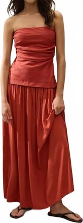 Faithfull The Brand Hedy Maxi Dress In Dusty Tomato