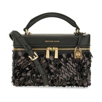 Michael Kors Borsa a tracolla extra-small Jana con paillettes - - Bags - Donna - Nero - ONE SIZE