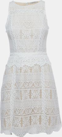 AllSaints White Lace Sleeveless Mini Dress