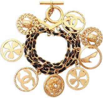 Chanel 1986-1988 coco mark camellia bracelet - Gold