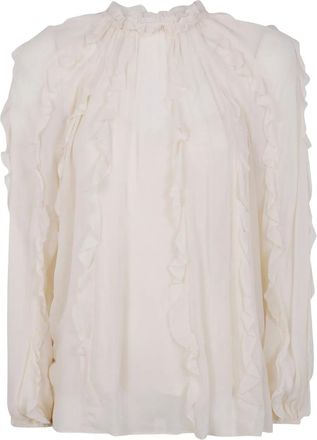 Zimmermann Blusa con ruches - Toni neutri