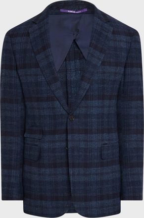 Ralph Lauren Purple Label Mens Kent Hand-Tailored Plaid Sport Coat