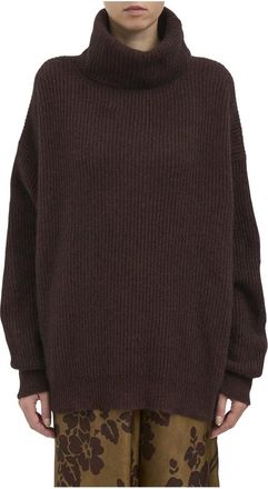 Uma Wang Maglia a collo alto in procione - - Knitwear - Donna - Marrone - S