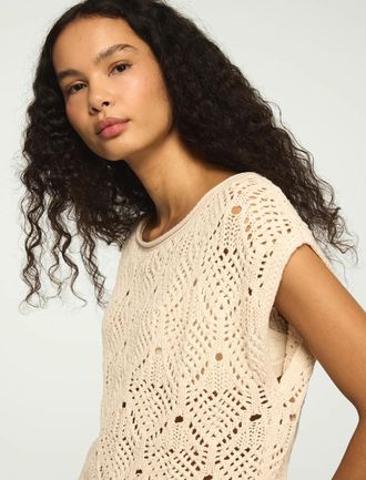 Lucky Brand Womens Boho Sweater Vest