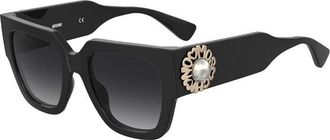 Moschino Sunglasses Square Full Rim, Havana Frame And Grey Lens Mos153/s0086Ir
