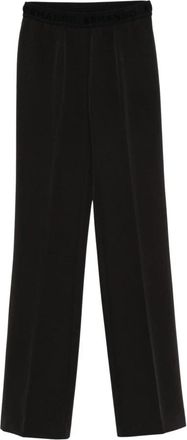 Ermanno Scervino Polyester Elastane Broek - Dames - Straight fit broeken - Zwart - 2XS - Polyester - Broeken